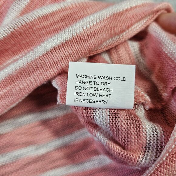 Jean Pierre Klifa Sheer Hoodie Womens Sz Small Pink Coastal Beach Preppy Tunic - Picture 9 of 13